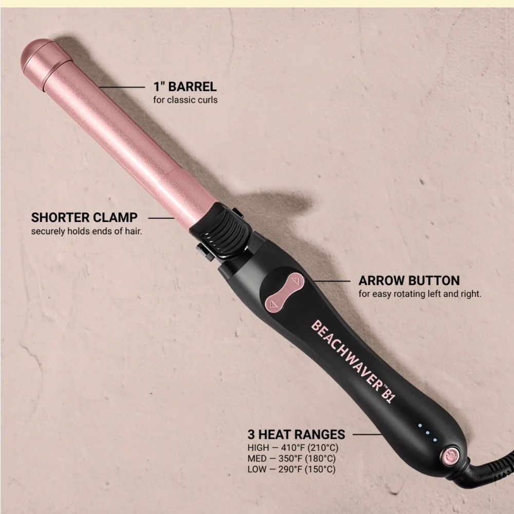 The Beachwaver Co. Pink and Black Hair Curler
